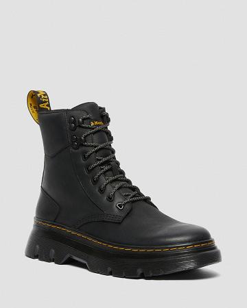 Men's Dr Martens Tarik Wyoming Leather Utility Ankle Boots Black | AU 452EBC